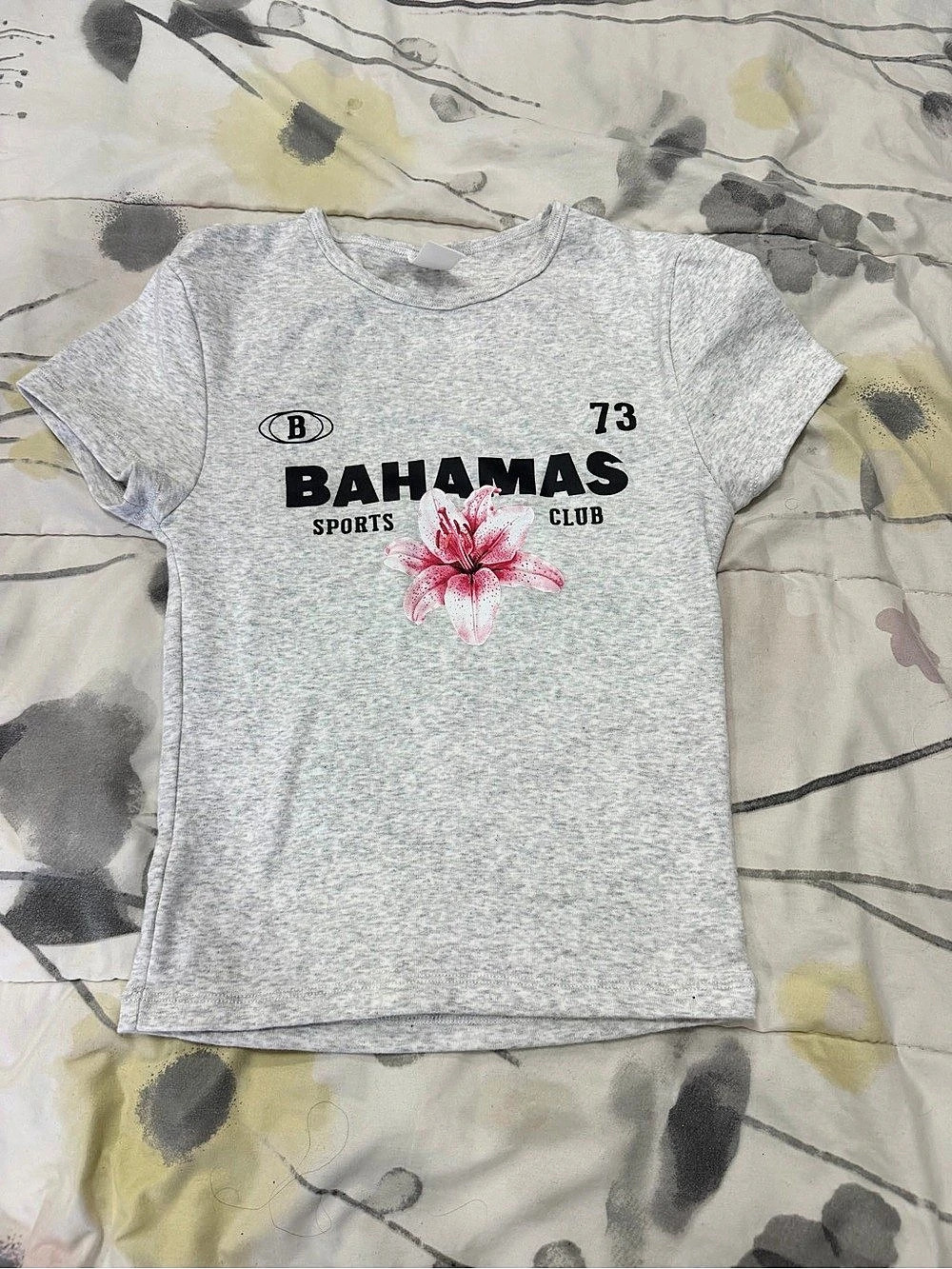 Bahamas Graphic Tee in Gray